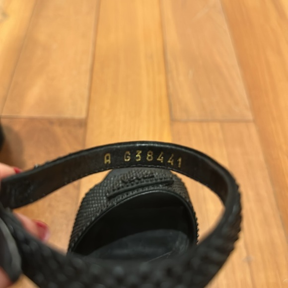 PRADA Platform Black Satin & Crystals Heels 37 - Picture 6 of 8